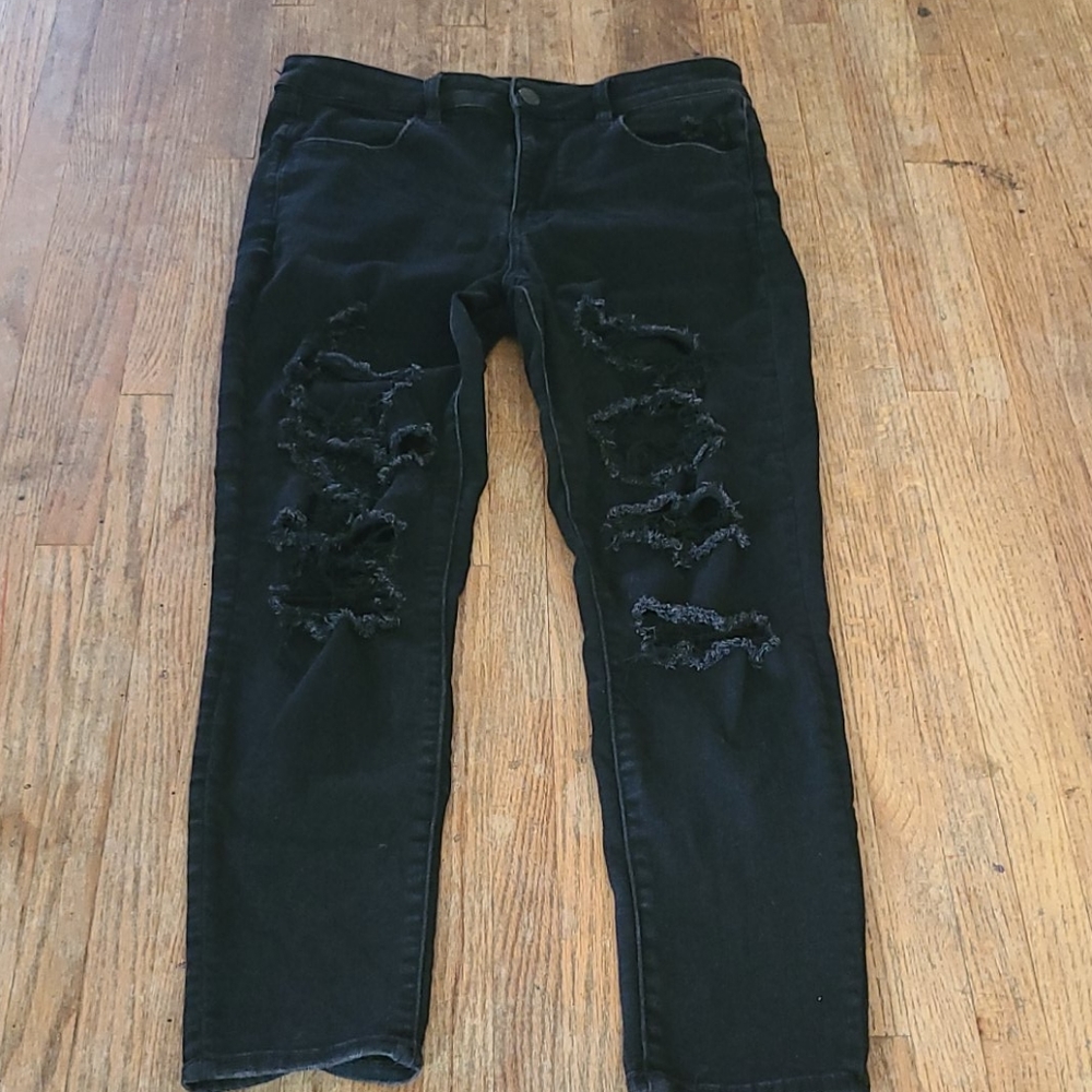 American Eagle Distressed high rise jeggings